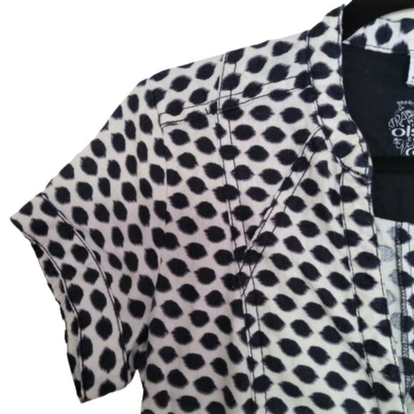 2/$40 OLSEN polka dot shirt button down dress - Picture 6 of 13